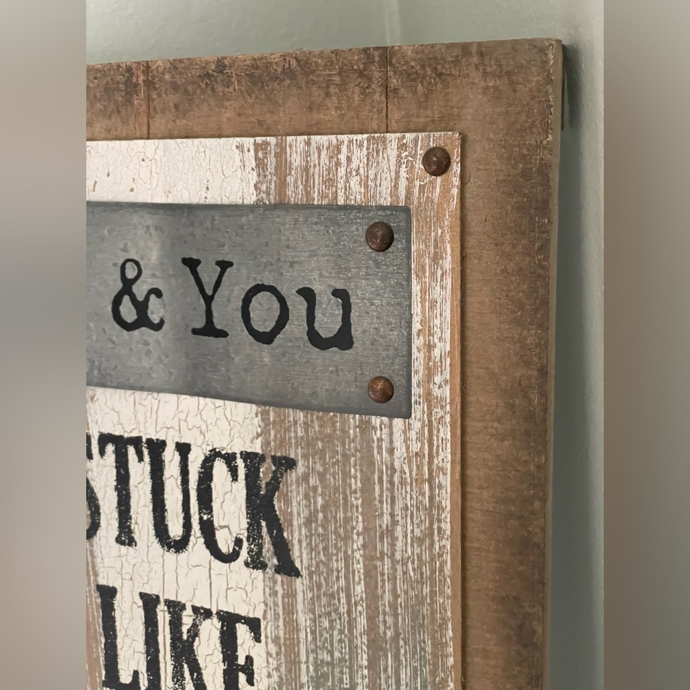 Rustic Wood/Metal Sign - Picture 2 of 6